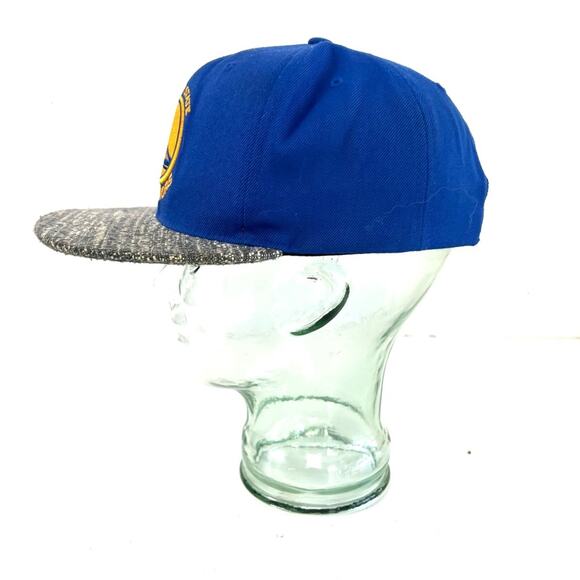 NBA Golden State Warriors Grey Blue SnapBack Mitchell & Ness Hat - Picture 6 of 7